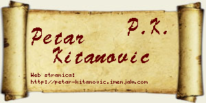 Petar Kitanović vizit kartica